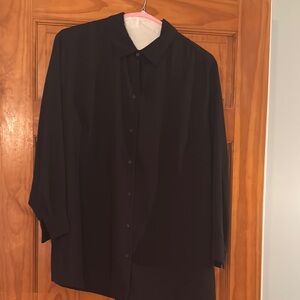 Black Button-Up Blouse